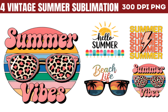 Download Vintage Summer Sublimation Bundle 2 - Bundle Collection