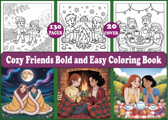 Download Cozy Friends Bold and Easy Coloring Book - Cozy friends bold and easy coloring book Collection