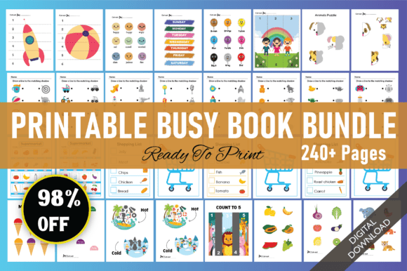 Download Printable Busy Book Bundle - Bundle Collection