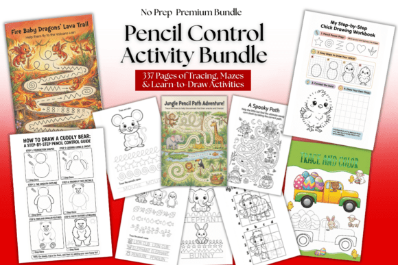 Download Bundle | Pencil Control Tracing for Kids - Bundle Collection