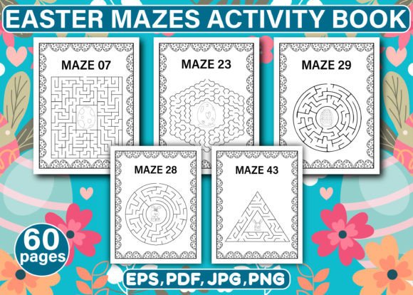 Download Easter Mazes Activity Book for Kids - Mazes activity book Collection