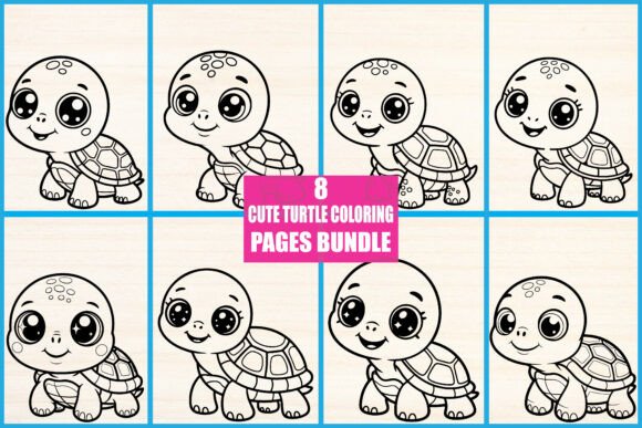 Download Cute Turtle Coloring Pages Bundle - Bundle Collection