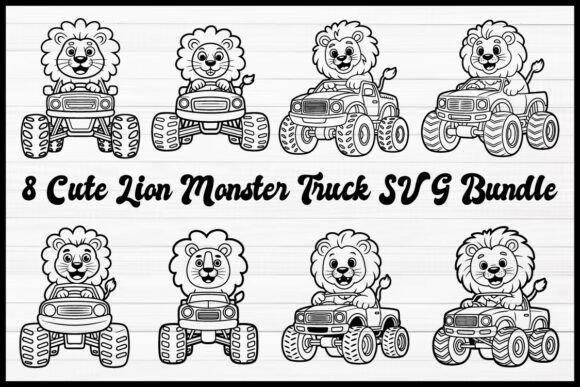 Download Cute Lion Monster Truck SVG Bundle - Bundle Collection