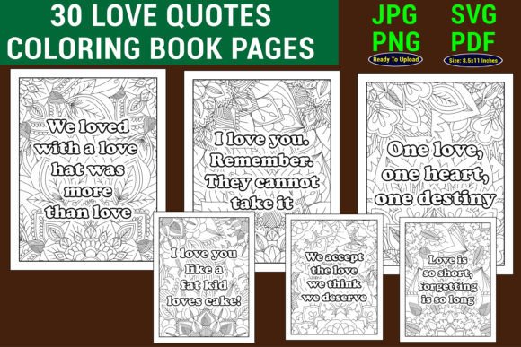 Download Love Quotes Coloring Book for Adults - Quotes Collection