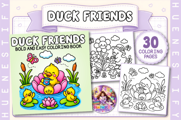 Download Duck Friends Bold and Easy Coloring Book - Premium Resources