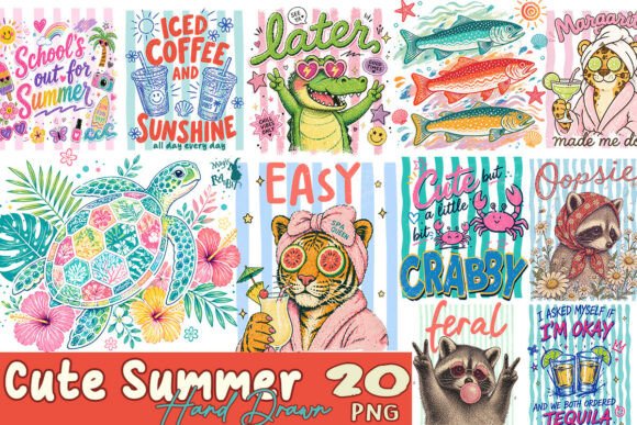 Download Cute Summer Hand Drawn Bundle - Bundle Collection