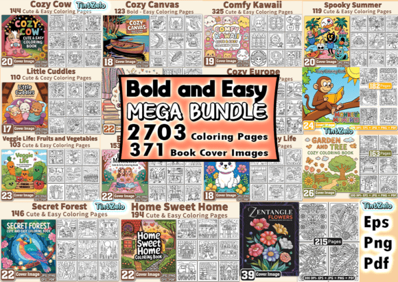 Download 2703 Bold and Easy Bundle Coloring Pages - Bundle Collection