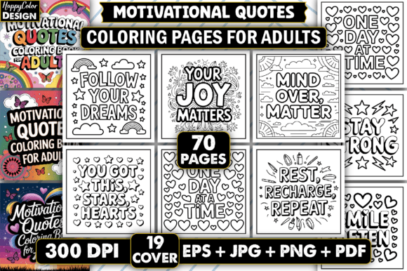 Download Adult- Motivational Quotes Coloring Book - Quotes Collection