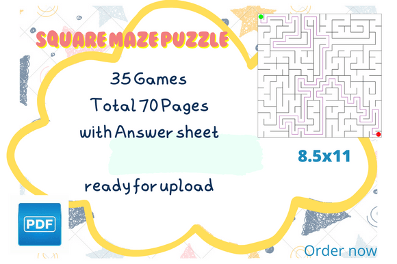 Download Square Mazes Activity Book - Premium Bundle