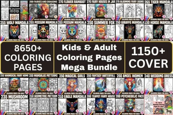 Download Kids &amp; Adult Coloring Pages Mega Bundle - Bundle Collection