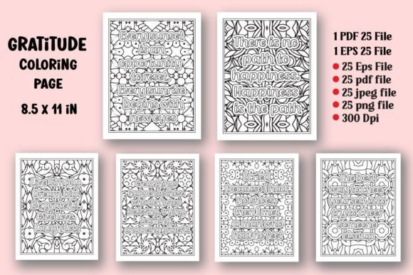 Download Gratitude Quotes Coloring Book - Quotes Collection