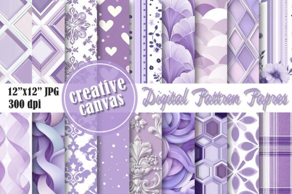 Download Lavender Purple Digital Paper Bundle - Bundle Collection