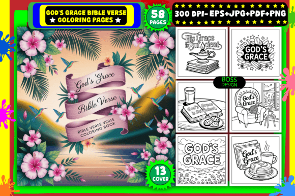Download Grace Bible Verse Coloring Pages - Premium Resources