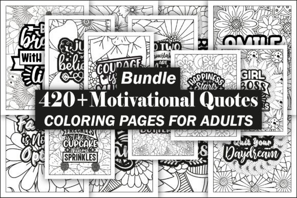 Download Motivational Quotes Coloring Book Bundle - Quotes Collection