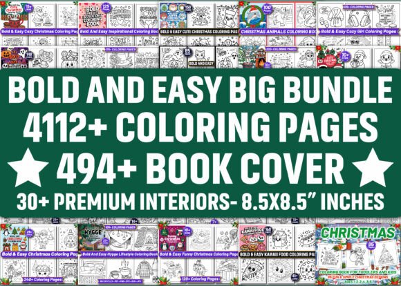 Download Bold and Easy Bundle Coloring Book Pages - Bundle Collection