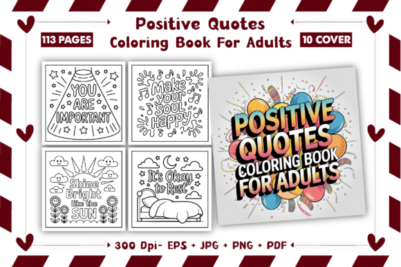 Download Positive Quotes Coloring Book for Adults - Quotes Collection