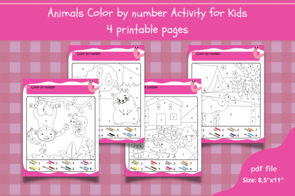 Download Animals Color by Number Activity - Color by number activity Collection