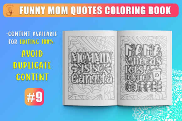 Download Funny Mom Quotes Coloring Book SVG - Quotes Collection