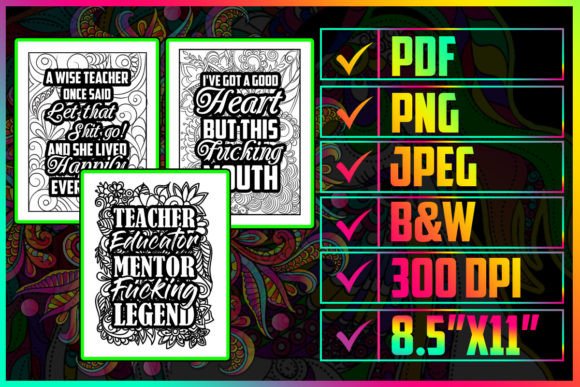 Download Teacher Swear Words Coloring Page Bundle - Bundle Collection