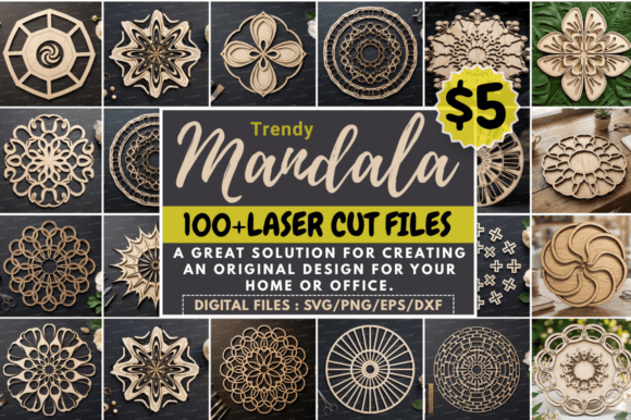 Download Trendy Mandala Cut Laser Cut SVG Bundle - Bundle Collection