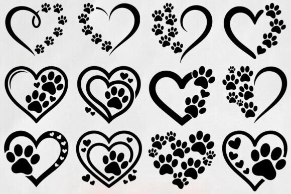 Download Dog Paw Heart SVG Bundle | Pet Lover SVG - Bundle Collection